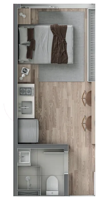 Gran Malltech – Studio Tipologia 2 · sem varanda